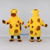 Custom Yellow and Brown Cow Mascot Costume Adult Full Body Suit for Farm Events