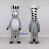 Custom White and Black Zebra Mascot Costume Adult Full Body Suit for Wildlife Events