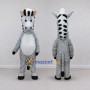 Custom White and Black Zebra Mascot Costume Adult Full Body Suit for Wildlife Events
