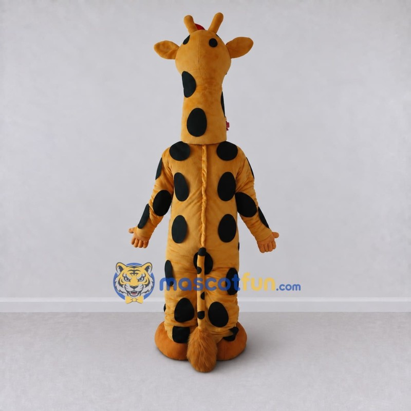Custom Yellow and Black Giraffe Mascot Costume Adult Full Body Suit for Wildlife Events Custom Yellow and Black Giraffe Mascot Costume Adult Full Body Suit for Wildlife Events