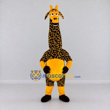 Custom Yellow and Black Giraffe Mascot Costume Adult Full Body Suit for Wildlife Events