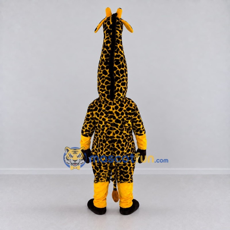 Custom Yellow and Black Giraffe Mascot Costume Adult Full Body Suit for Wildlife Events