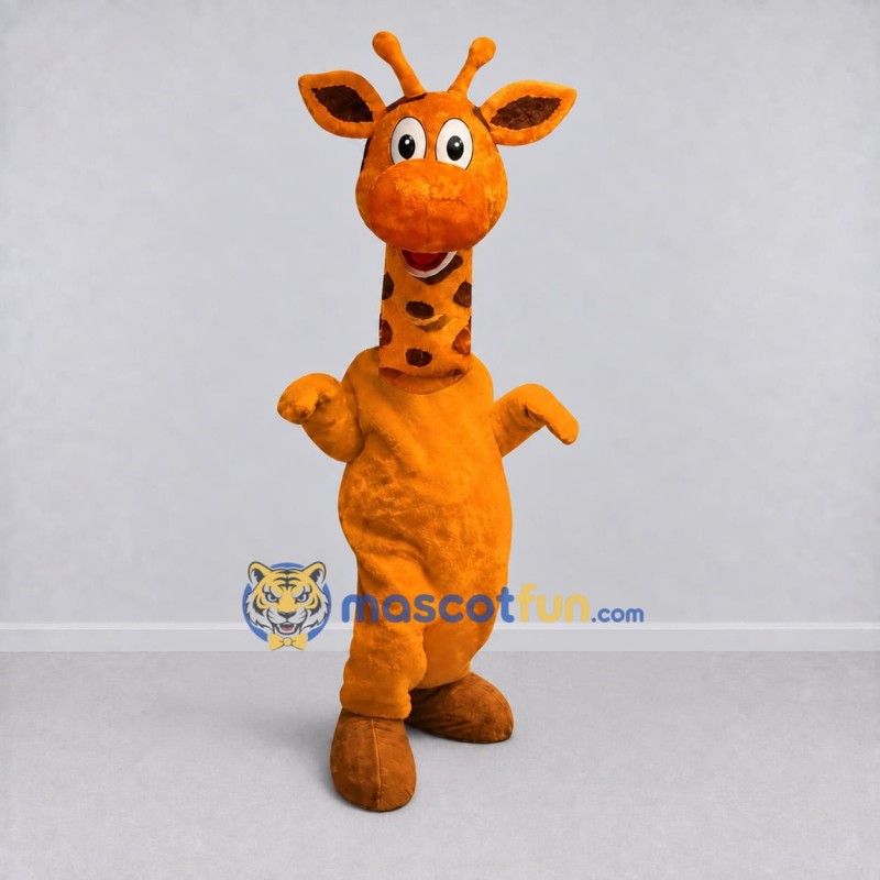 Custom Orange Giraffe Mascot Costume Adult Full Body Suit for Wildlife Events Custom Orange Giraffe Mascot Costume Adult Full Body Suit for Wildlife Events