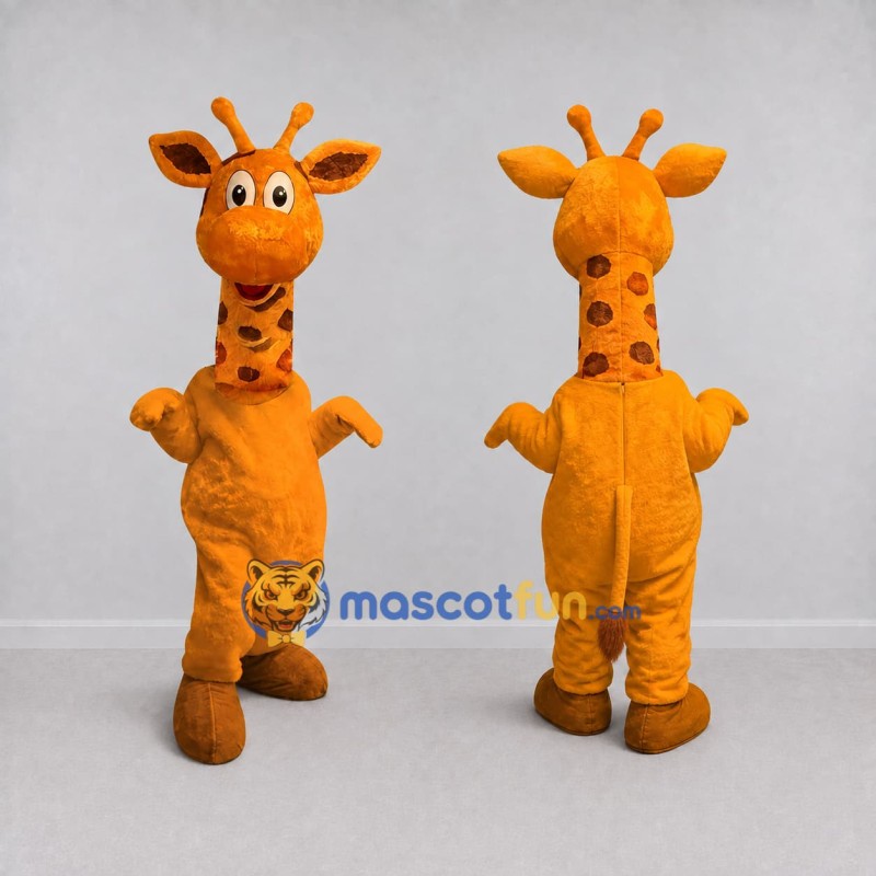 Custom Orange Giraffe Mascot Costume Adult Full Body Suit for Wildlife Events Custom Orange Giraffe Mascot Costume Adult Full Body Suit for Wildlife Events