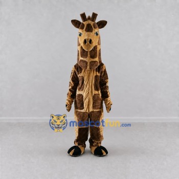 Custom Brown and Tan Giraffe Mascot Costume Adult Full Body Suit for Wildlife Events Custom Brown and Tan Giraffe Mascot Costume Adult Full Body Suit for Wildlife Events