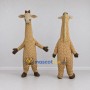 Custom Tan and Brown Long-Necked Giraffe Mascot Costume Adult Full Body Suit for Wildlife Events