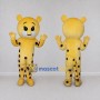 Custom Yellow and Brown Spotted Teddy Bear Mascot Costume Adult Full Body Suit for School Events