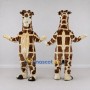 Custom Brown and Cream Giraffe Mascot Costume Adult Full Body Suit for Wildlife Events