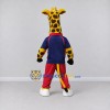 Custom Yellow and Navy Blue Giraffe in Sportswear Mascot Costume Adult Full Body Suit for Sports Events Custom Yellow and Navy Blue Giraffe in Sportswear Mascot Costume Adult Full Body Suit for Sports Events