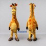 Custom Yellow and Orange Giraffe with Star Spots Mascot Costume Adult Full Body Suit for School Events