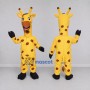 Custom Yellow and Brown Giraffe Mascot Costume Adult Full Body Suit for Wildlife Events