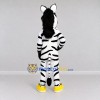 Custom Black and White Zebra in Yellow Sneakers Mascot Costume Adult Full Body Suit for Sports Events Custom Black and White Zebra in Yellow Sneakers Mascot Costume Adult Full Body Suit for Sports Events