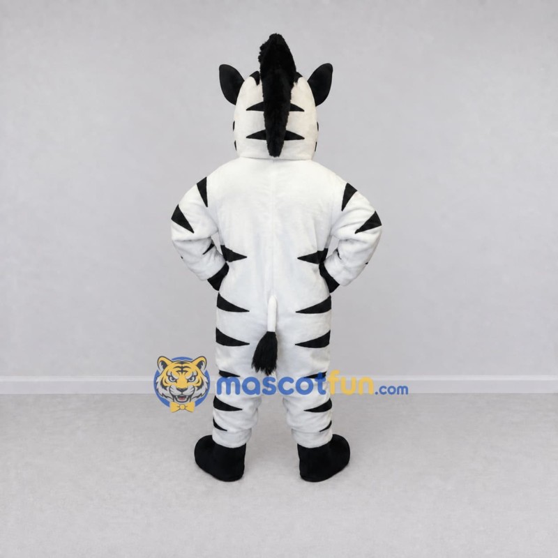 Custom Black and White Zebra Mascot Costume Adult Full Body Suit for Wildlife Events Custom Black and White Zebra Mascot Costume Adult Full Body Suit for Wildlife Events