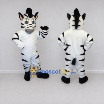 Custom Black and White Zebra Mascot Costume Adult Full Body Suit for Wildlife Events