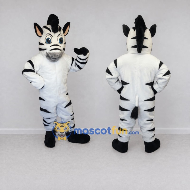 Custom Black and White Zebra Mascot Costume Adult Full Body Suit for Wildlife Events Custom Black and White Zebra Mascot Costume Adult Full Body Suit for Wildlife Events