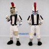 Custom White and Blue Zebra Referee with a Red Mane Mascot Costume Adult Full Body Suit for Sports Events