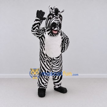 Custom Black and White Zebra Mascot Costume Adult Full Body Suit for Wildlife Events Custom Black and White Zebra Mascot Costume Adult Full Body Suit for Wildlife Events