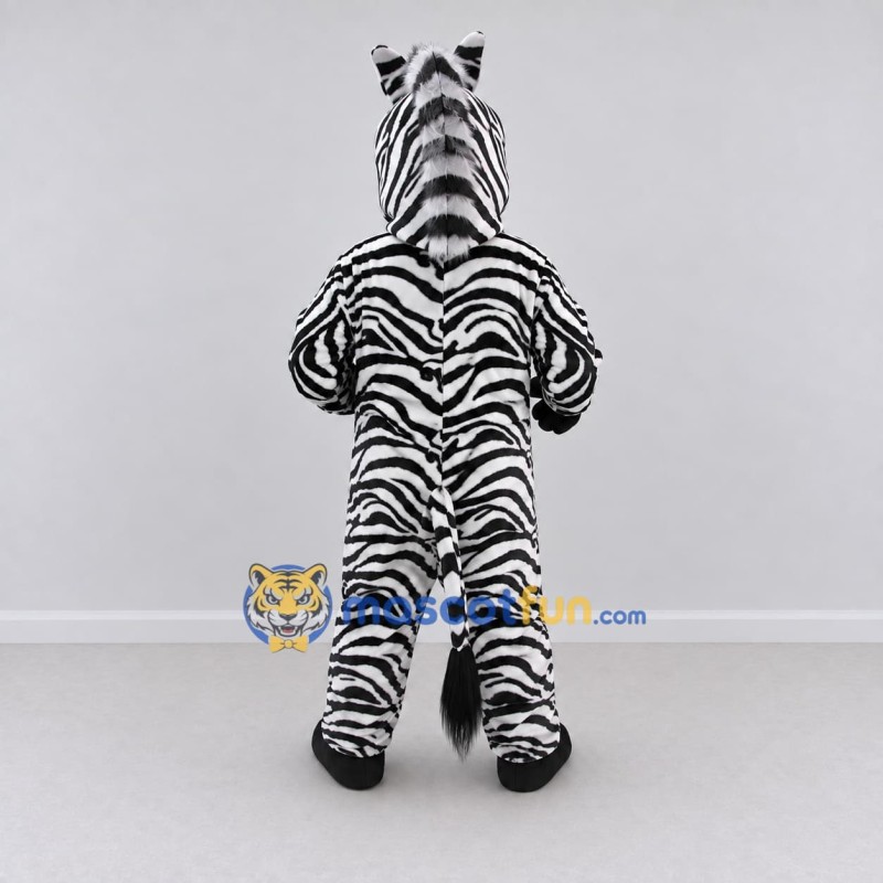 Custom Black and White Zebra Mascot Costume Adult Full Body Suit for Wildlife Events Custom Black and White Zebra Mascot Costume Adult Full Body Suit for Wildlife Events