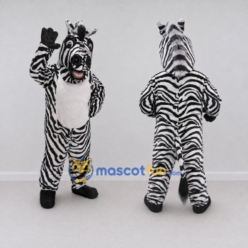 Custom Black and White Zebra Mascot Costume Adult Full Body Suit for Wildlife Events