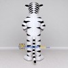 Custom White and Black Tiger Character Mascot Costume Adult Full Body Suit for School Events Custom White and Black Tiger Character Mascot Costume Adult Full Body Suit for School Events