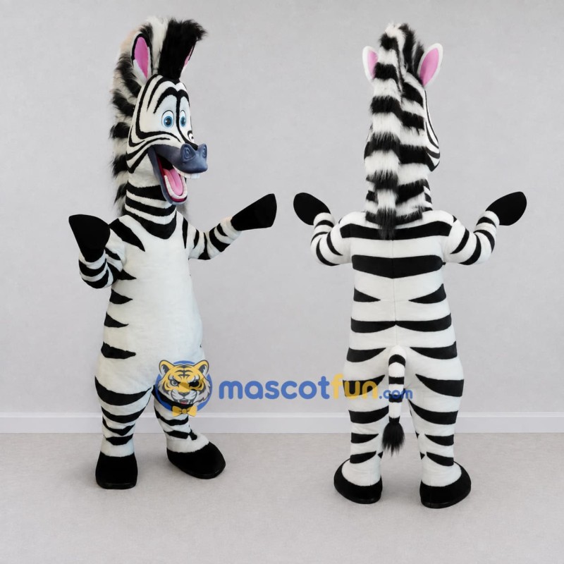 Custom Black and White Zebra Mascot Costume Adult Full Body Suit for Wildlife Events Custom Black and White Zebra Mascot Costume Adult Full Body Suit for Wildlife Events