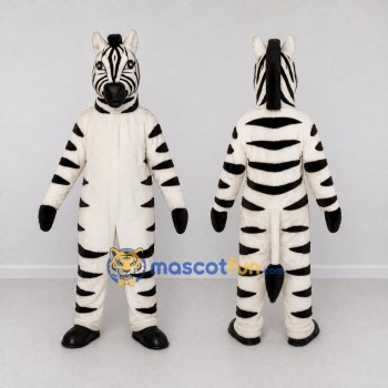 Custom Black and White Zebra Mascot Costume Adult Full Body Suit for Wildlife Events