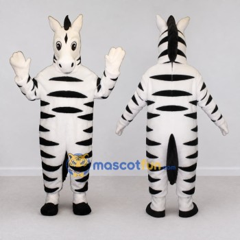 Custom Black and White Zebra Mascot Costume Adult Full Body Suit for Wildlife Events