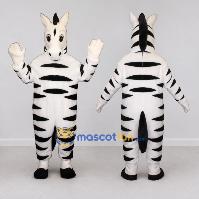 Custom Black and White Zebra Mascot Costume Adult Full Body Suit for Wildlife Events Custom Black and White Zebra Mascot Costume Adult Full Body Suit for Wildlife Events