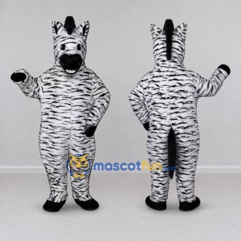 Custom Black and White Zebra Mascot Costume Adult Full Body Suit for Wildlife Events