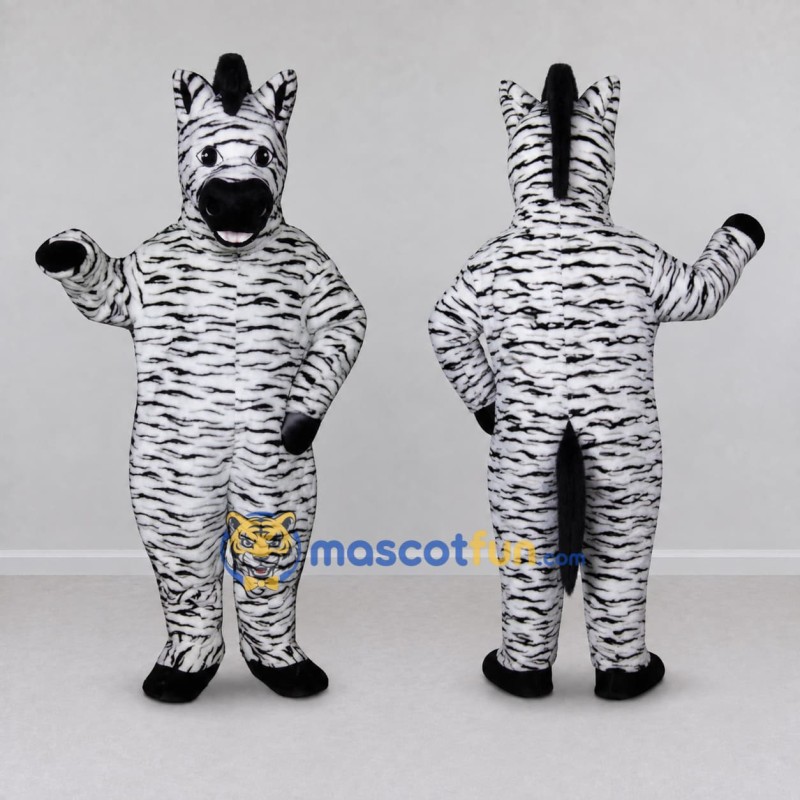 Custom Black and White Zebra Mascot Costume Adult Full Body Suit for Wildlife Events Custom Black and White Zebra Mascot Costume Adult Full Body Suit for Wildlife Events