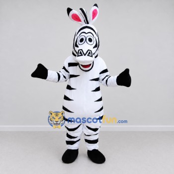 Custom Black and White Zebra Character Mascot Costume Adult Full Body Suit for School Events Custom Black and White Zebra Character Mascot Costume Adult Full Body Suit for School Events
