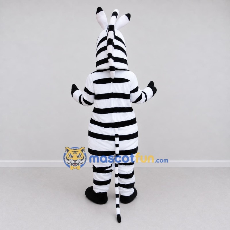 Custom Black and White Zebra Character Mascot Costume Adult Full Body Suit for School Events Custom Black and White Zebra Character Mascot Costume Adult Full Body Suit for School Events