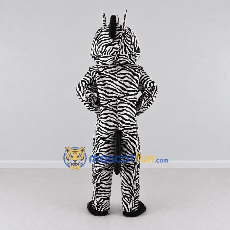 Custom Black and White Zebra Character Mascot Costume Adult Full Body Suit for School Events Custom Black and White Zebra Character Mascot Costume Adult Full Body Suit for School Events