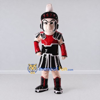 Custom Red and Black Roman Warrior Mascot Costume Adult Full Body Suit for Theme Parties Custom Red and Black Roman Warrior Mascot Costume Adult Full Body Suit for Theme Parties
