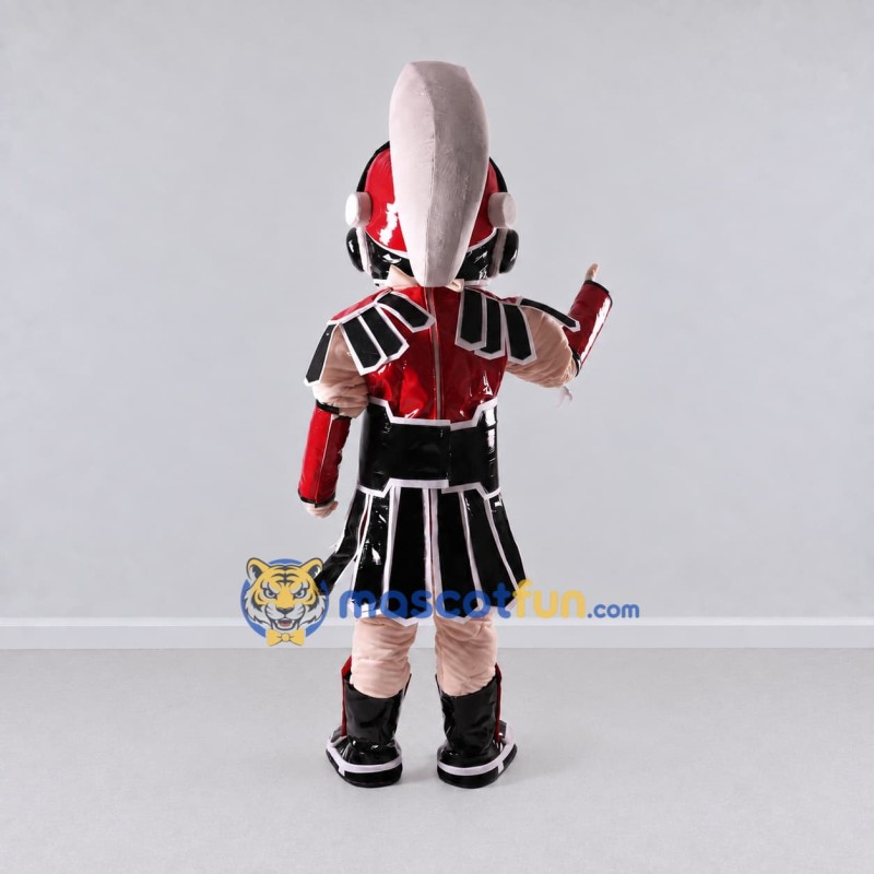 Custom Red and Black Roman Warrior Mascot Costume Adult Full Body Suit for Theme Parties Custom Red and Black Roman Warrior Mascot Costume Adult Full Body Suit for Theme Parties