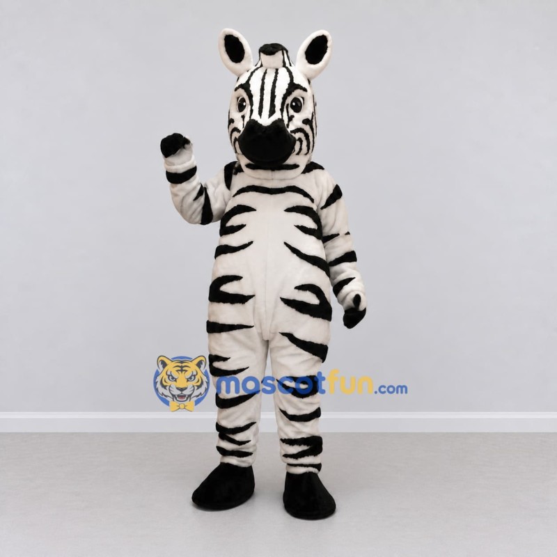 Custom Black and White Zebra Mascot Costume Adult Full Body Suit for Wildlife Events Custom Black and White Zebra Mascot Costume Adult Full Body Suit for Wildlife Events
