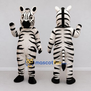 Custom Black and White Zebra Mascot Costume Adult Full Body Suit for Wildlife Events