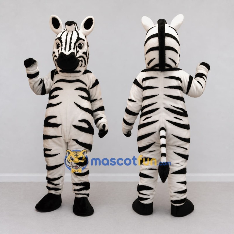 Custom Black and White Zebra Mascot Costume Adult Full Body Suit for Wildlife Events Custom Black and White Zebra Mascot Costume Adult Full Body Suit for Wildlife Events
