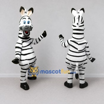 Custom Black and White Zebra Mascot Costume Adult Full Body Suit for Wildlife Events