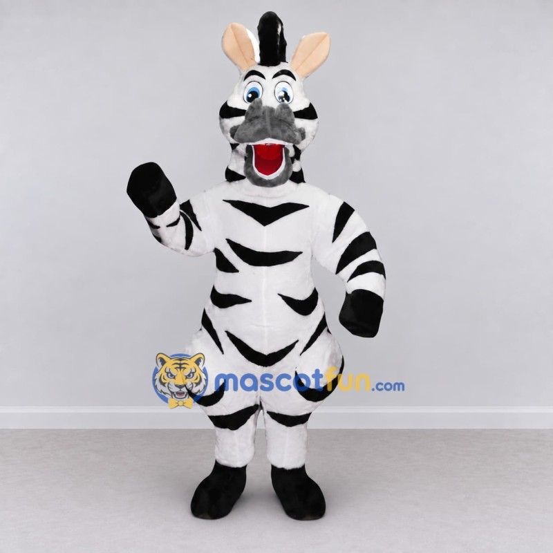 Custom Black and White Zebra Mascot Costume Adult Full Body Suit for Wildlife Events Custom Black and White Zebra Mascot Costume Adult Full Body Suit for Wildlife Events