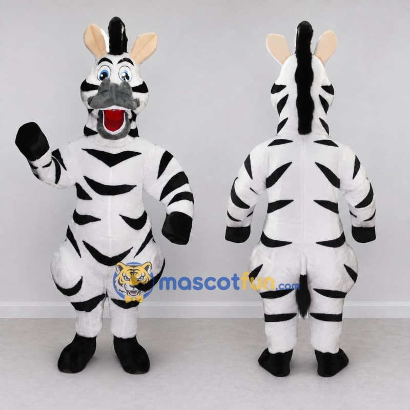 Custom Black and White Zebra Mascot Costume Adult Full Body Suit for Wildlife Events Custom Black and White Zebra Mascot Costume Adult Full Body Suit for Wildlife Events