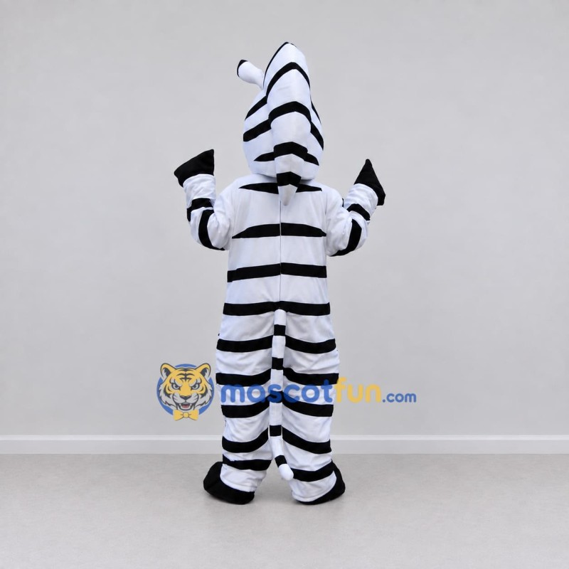 Custom Black and White Zebra Character Mascot Costume Adult Full Body Suit for School Events Custom Black and White Zebra Character Mascot Costume Adult Full Body Suit for School Events