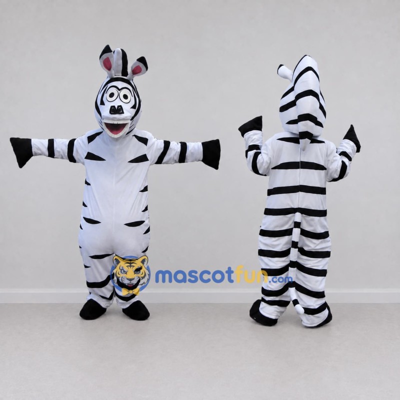 Custom Black and White Zebra Character Mascot Costume Adult Full Body Suit for School Events Custom Black and White Zebra Character Mascot Costume Adult Full Body Suit for School Events