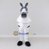 Custom Black and White Zebra in a White Top Mascot Costume Adult Full Body Suit for School Events Custom Black and White Zebra in a White Top Mascot Costume Adult Full Body Suit for School Events