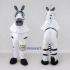 Custom Black and White Zebra in a White Top Mascot Costume Adult Full Body Suit for School Events Custom Black and White Zebra in a White Top Mascot Costume Adult Full Body Suit for School Events