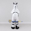 Custom Black and White Zebra in a White Top Mascot Costume Adult Full Body Suit for School Events Custom Black and White Zebra in a White Top Mascot Costume Adult Full Body Suit for School Events