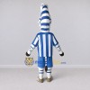 Custom Blue and White Zebra in Sportswear Mascot Costume Adult Full Body Suit for Sports Events Custom Blue and White Zebra in Sportswear Mascot Costume Adult Full Body Suit for Sports Events