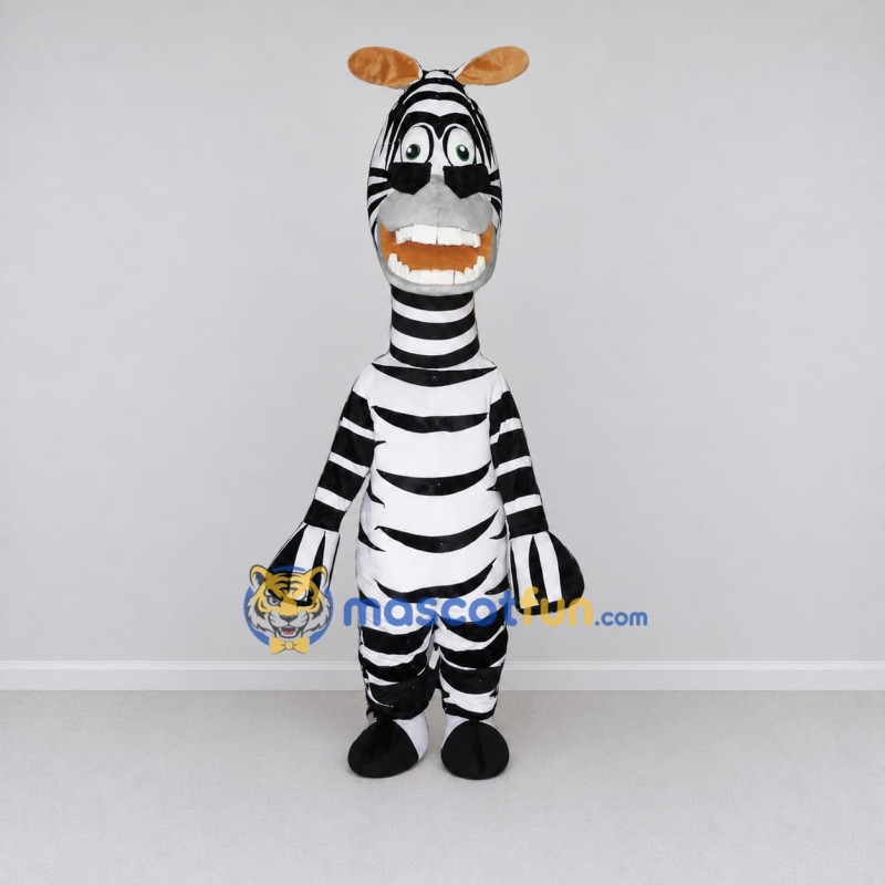Custom Black and White Zebra Character Mascot Costume Adult Full Body Suit for School Events Custom Black and White Zebra Character Mascot Costume Adult Full Body Suit for School Events