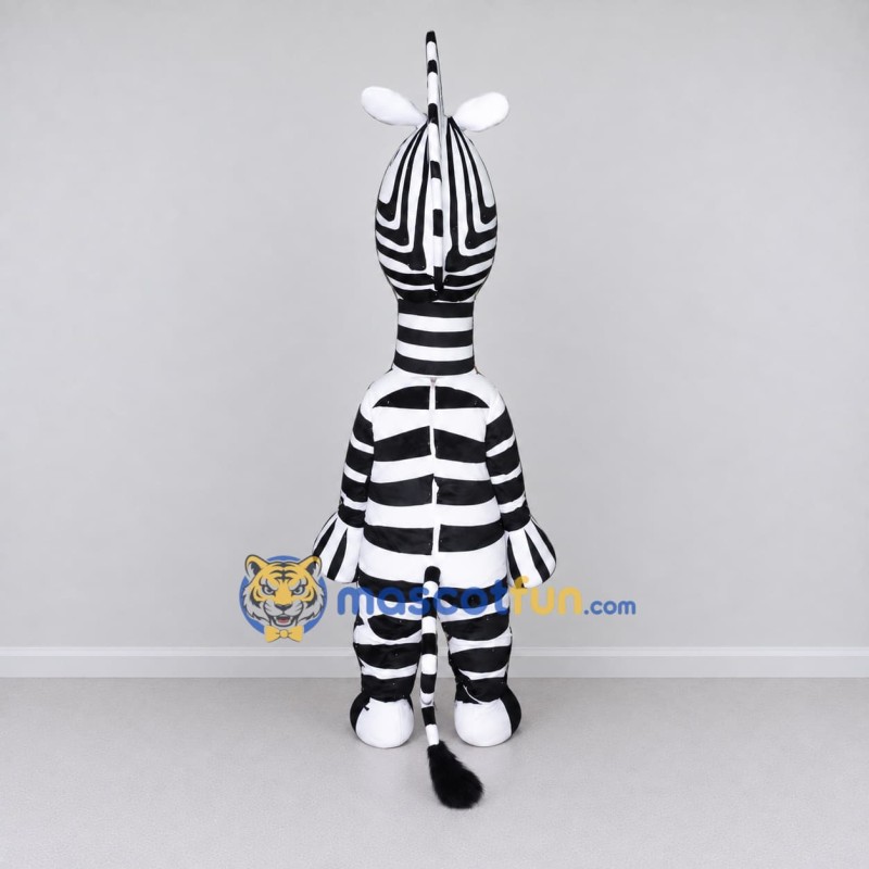 Custom Black and White Zebra Character Mascot Costume Adult Full Body Suit for School Events Custom Black and White Zebra Character Mascot Costume Adult Full Body Suit for School Events