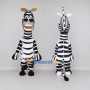 Custom Black and White Zebra Character Mascot Costume Adult Full Body Suit for School Events